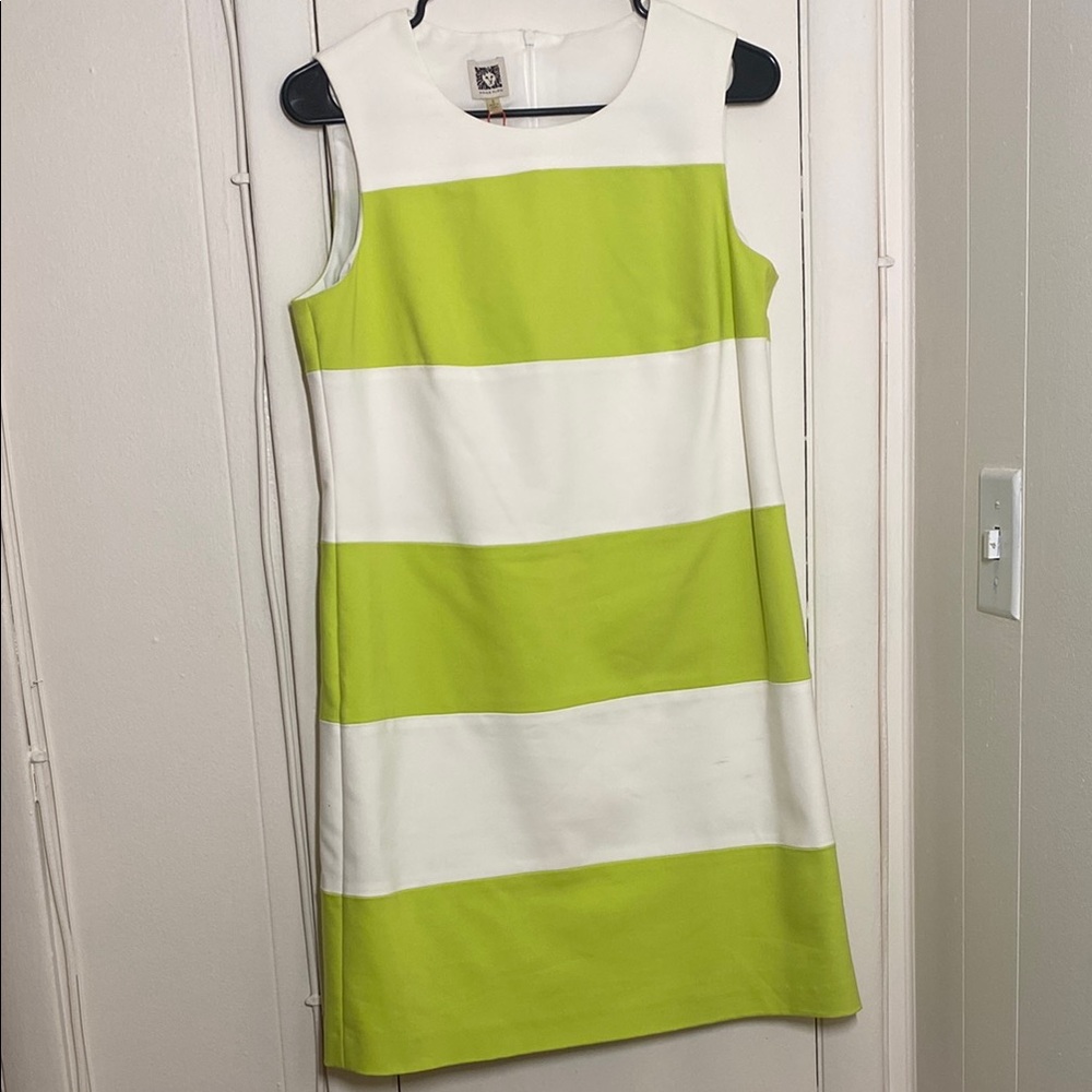 Lilly Pulitzer Green and White Striped Dress